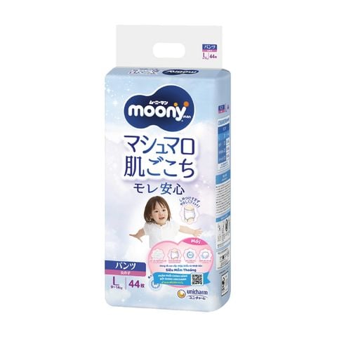 Bỉm quần Moony xanh tiêu chuẩn size L44 (Girl)- 1912