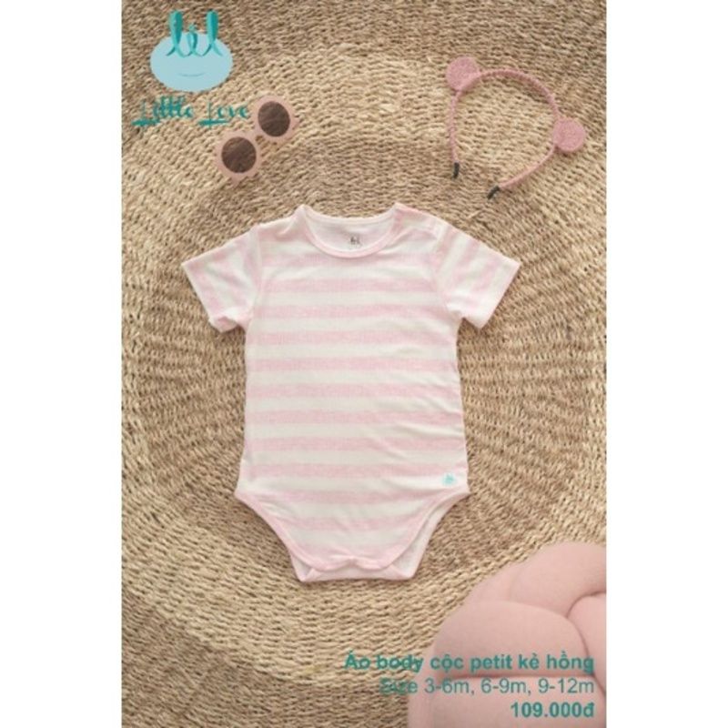 ÁO BODY CỘC PETTIT KẺ HỒNG Bamboo by Lil