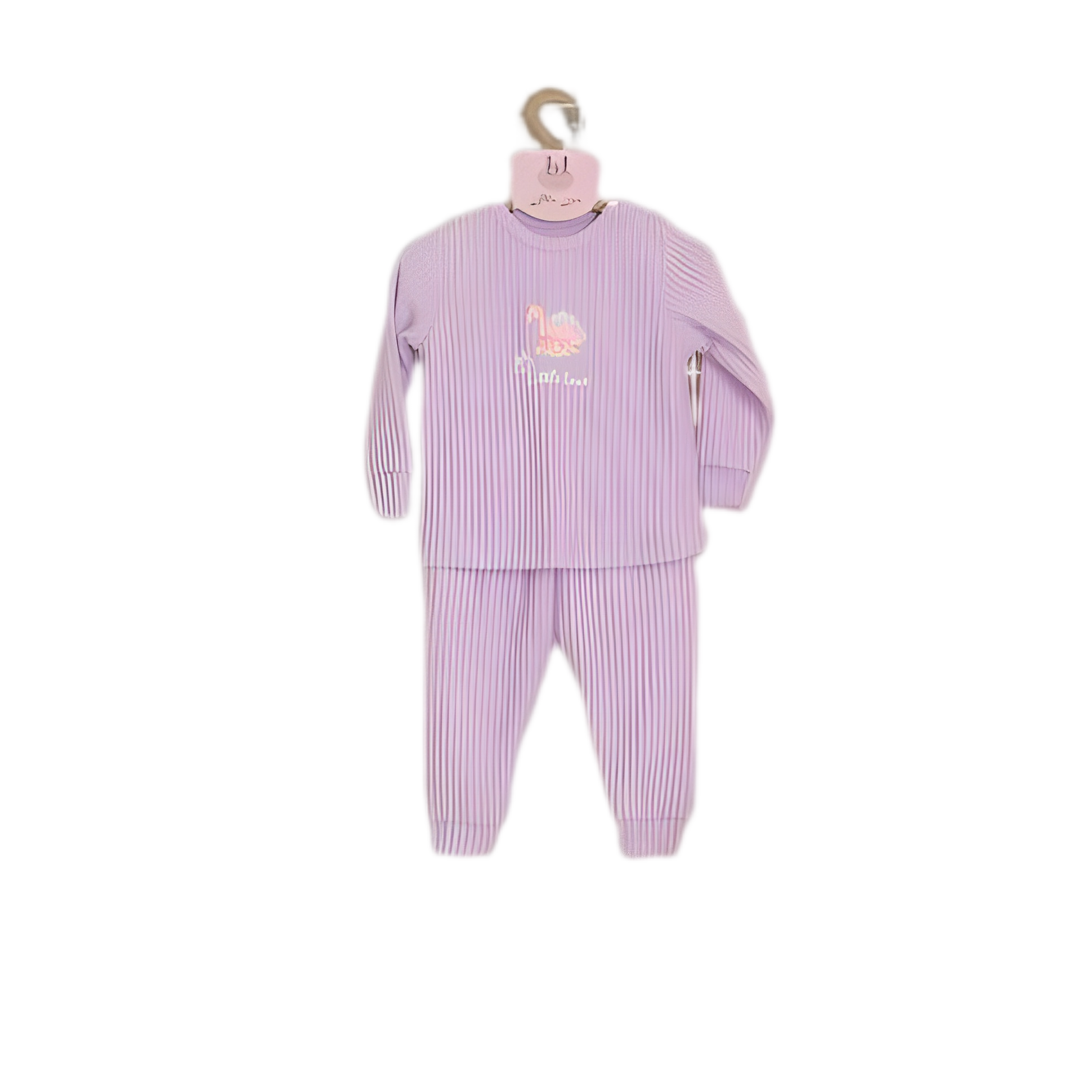 BỘ DÀI TAY BAMBOO BY LIL LEN IN TRƯỚC NGỰC MÀU TÍM