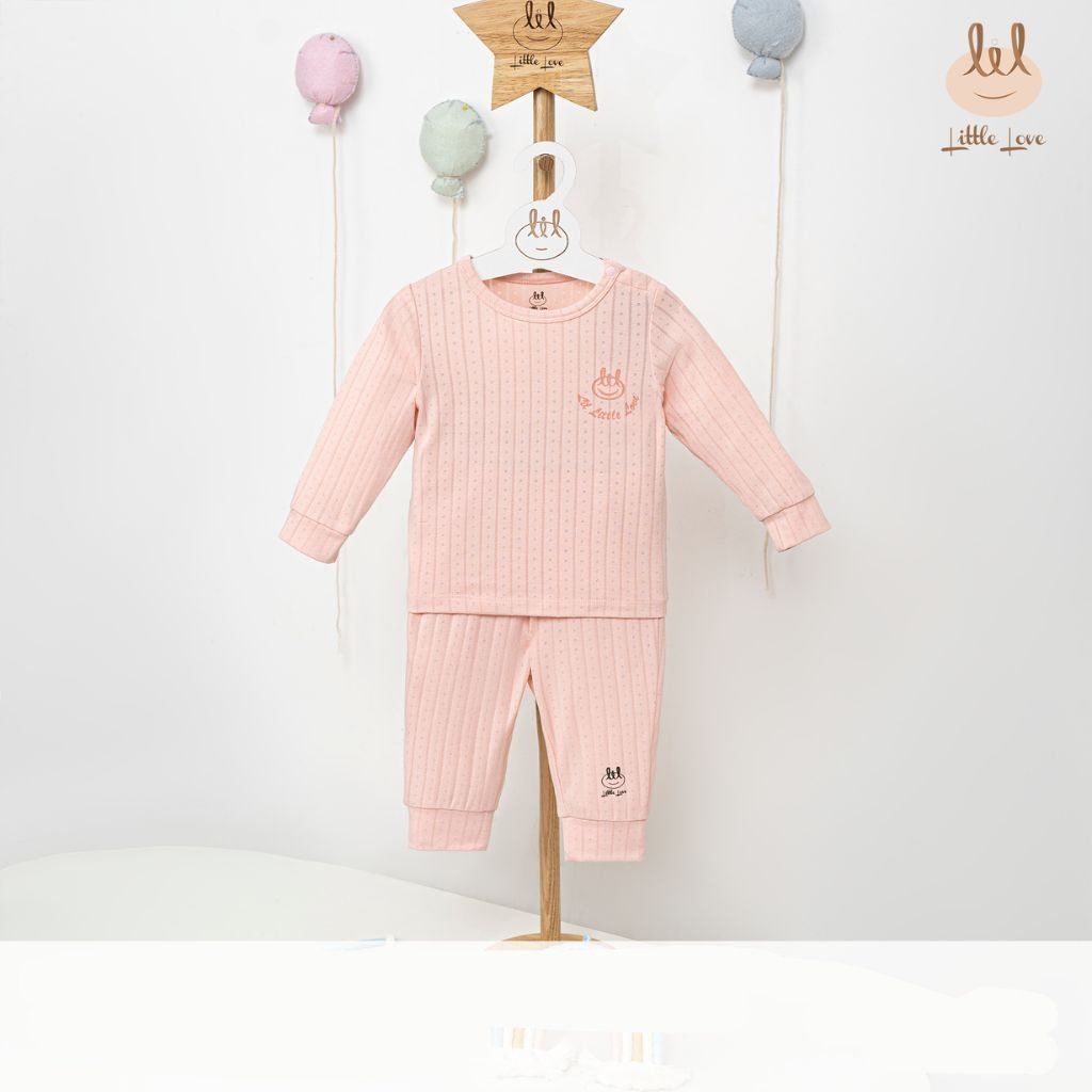 Bộ dài tay LIL cài vai airy modal 2401 hồng