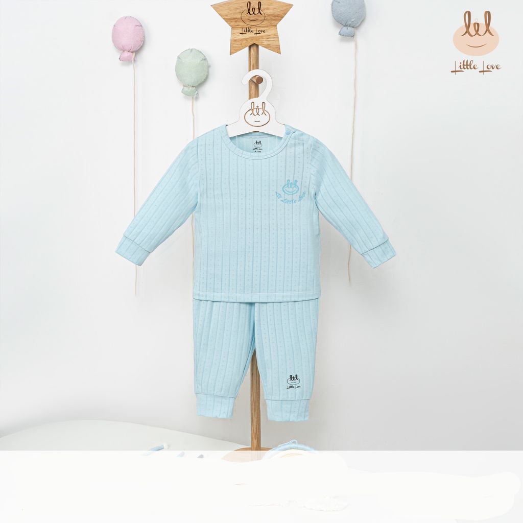 Bộ dài tay LIL cài vai airy modal 2401 xanh