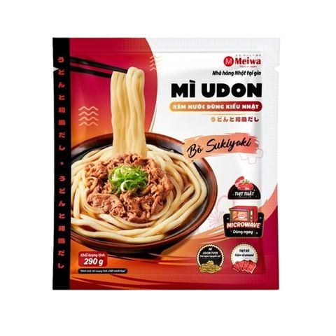 Mì Udon kèm nước dùng kiểu nhật bò Sukiyaki Meiwa