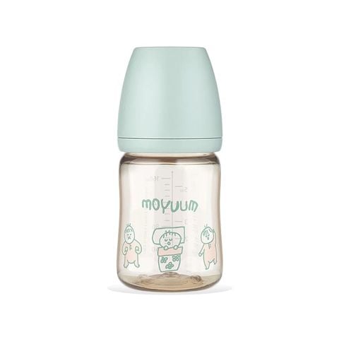 Bình sữa PPSU Moyuum All-in-one phiên bản Ogu Ogu Màu Xanh 170ml