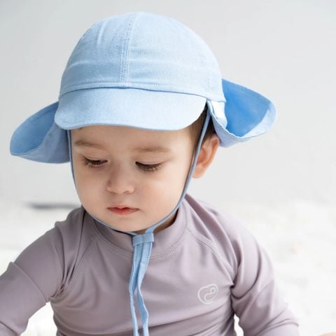 Mũ che gáy Bu Baby Akachan Blue
