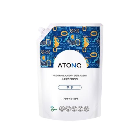 Nước giặt thuần chay Atono2 cho da bé nhạy cảm không mùi dạng túi 1L