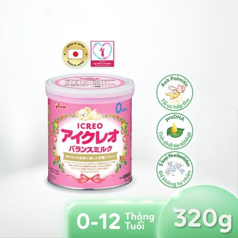 SPDD công thức Glico Icreo Balance Milk số 0 hộp 320g