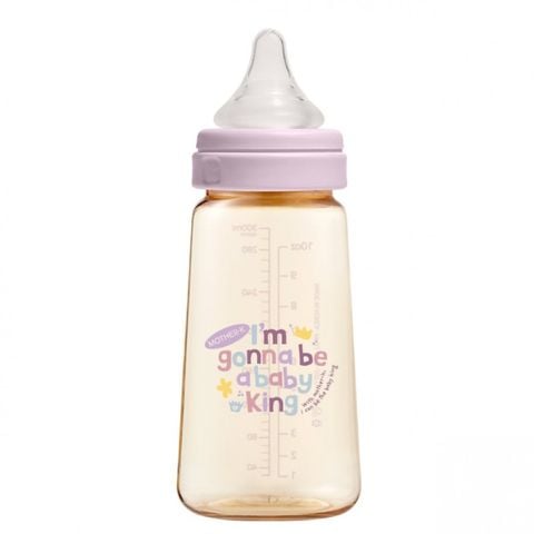Bình sữa PPSU Hàn Quốc Mother-K 280ml (Bebe Tím)