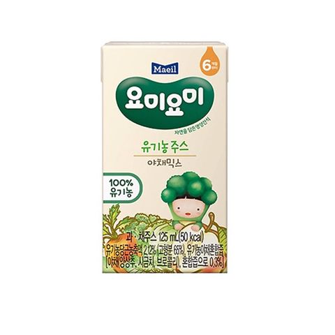 Nước ép Organic Yummy Yummy vị rau củ quả – Yummy Yummy Organic Juice Mixed Vegetables 125ml x 4