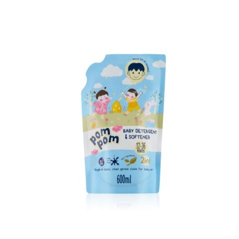 Nước giặt xả Pom Pom active (12 – 36 tháng) túi 600ml