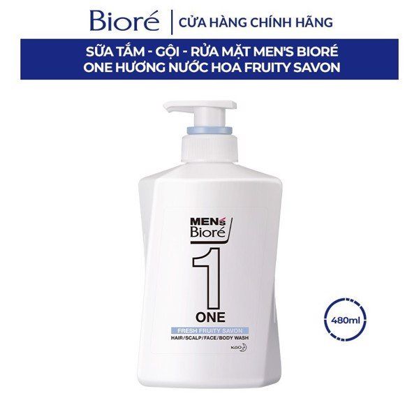 Sữa tắm gội rửa mặt Men's Biore hương nước hoa Fruity Savon