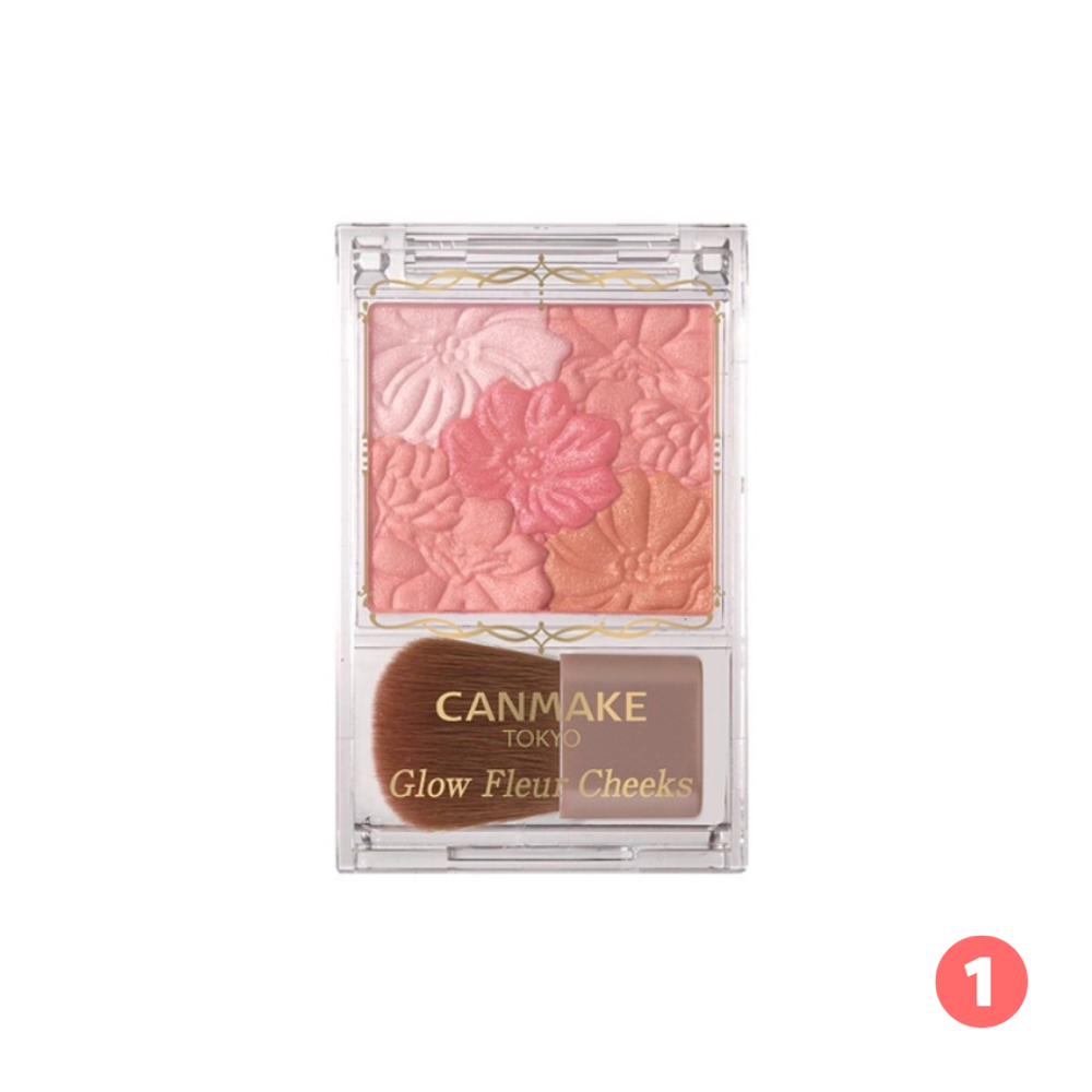 PHẤN MÁ HỒNG CANMAKE GLOW FLEUR CHEEKS 01 PEACH FLEUR