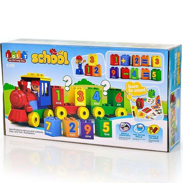 Bộ lắp ghép Funny Blocks tàu hỏa 50 miếng