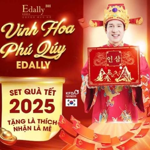 Set quà Vinh Hoa Phú Quý (1 Cao hắc sâm Edally + 1 Nấm linh chi Hàn Quốc )