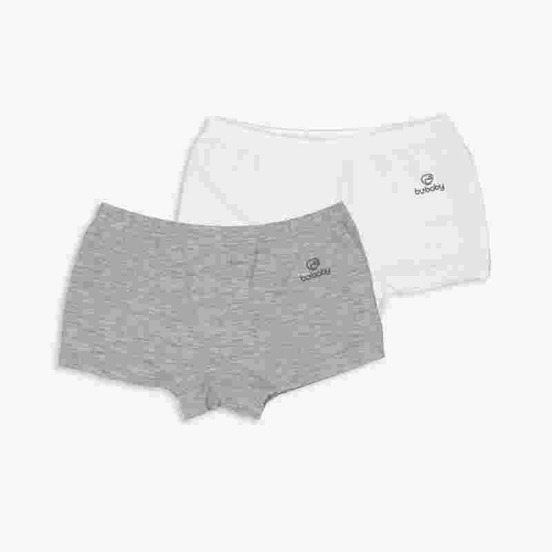 Quần chip đùi Bu Baby Bambus Trắng Ghi