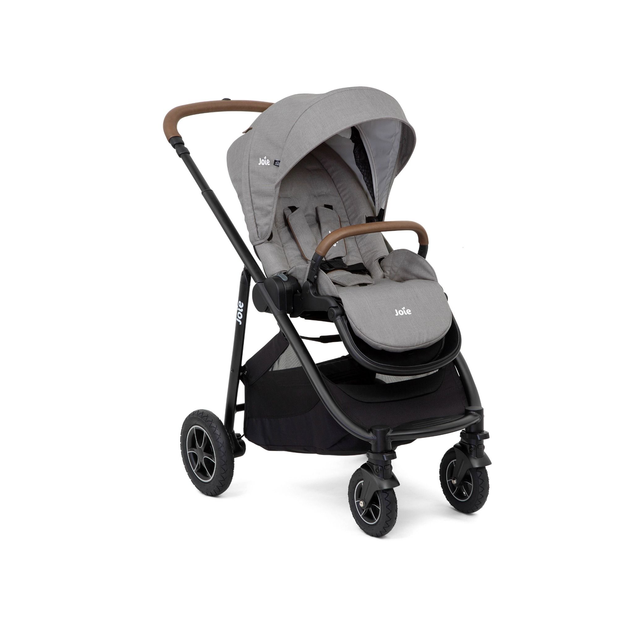 Xe đẩy trẻ em Joie Versatrax W/ RC & ADPT Gray Flannel (trưng bày, xước sơn)