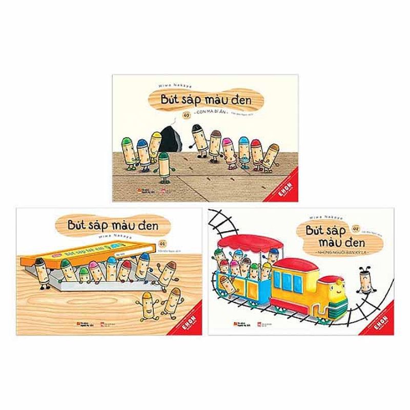 SÁCH TRUYỆN EHON: COMBO BÚT SÁP MÀU ĐEN (3 TẬP)