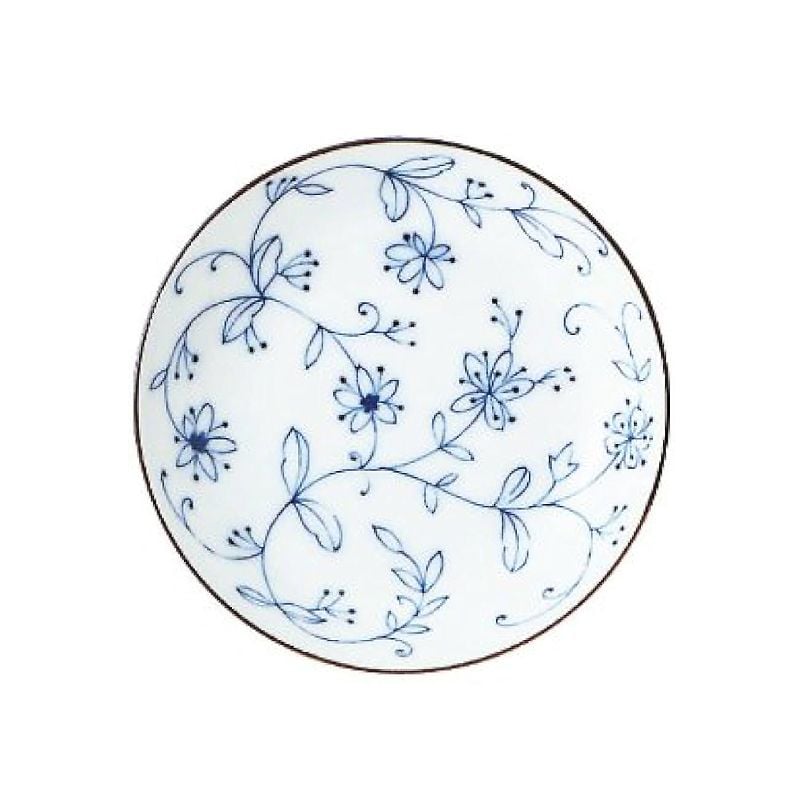 ĐĨA SỨ YAMATA HỌA TIẾT CÂY CỎ Φ12.5×2.5CM