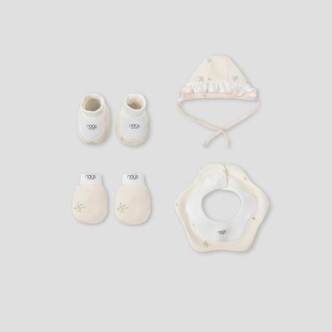 Set phụ kiện Nous 4 món be in họa tiết