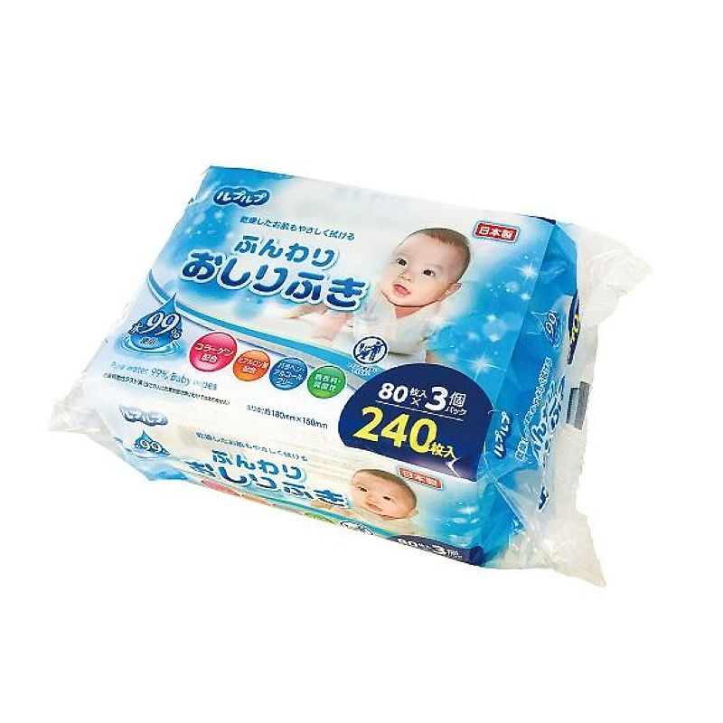 SET 3 GÓI GIẤY ƯỚT 80 TỜ LIFE-DO.PLUS CHO BÉ (100% TINH KHIẾT)