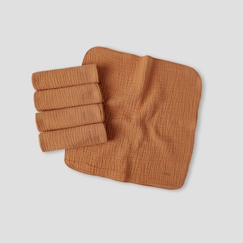 SET 5 KHĂN SỮA NOUS MÀU NÂU CAM