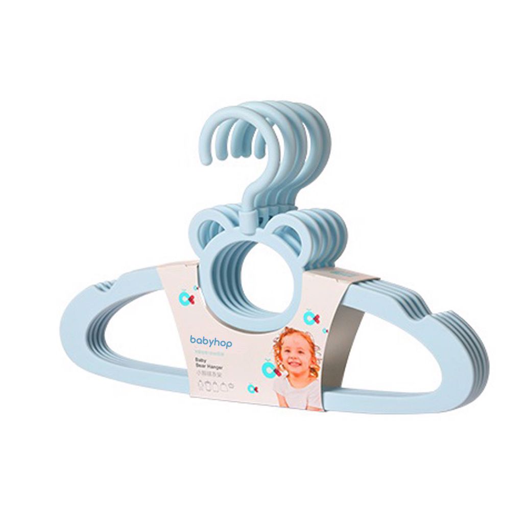 MÓC TREO QUẦN ÁO BABYHOP SET 5 CHIẾC MÀU XANH