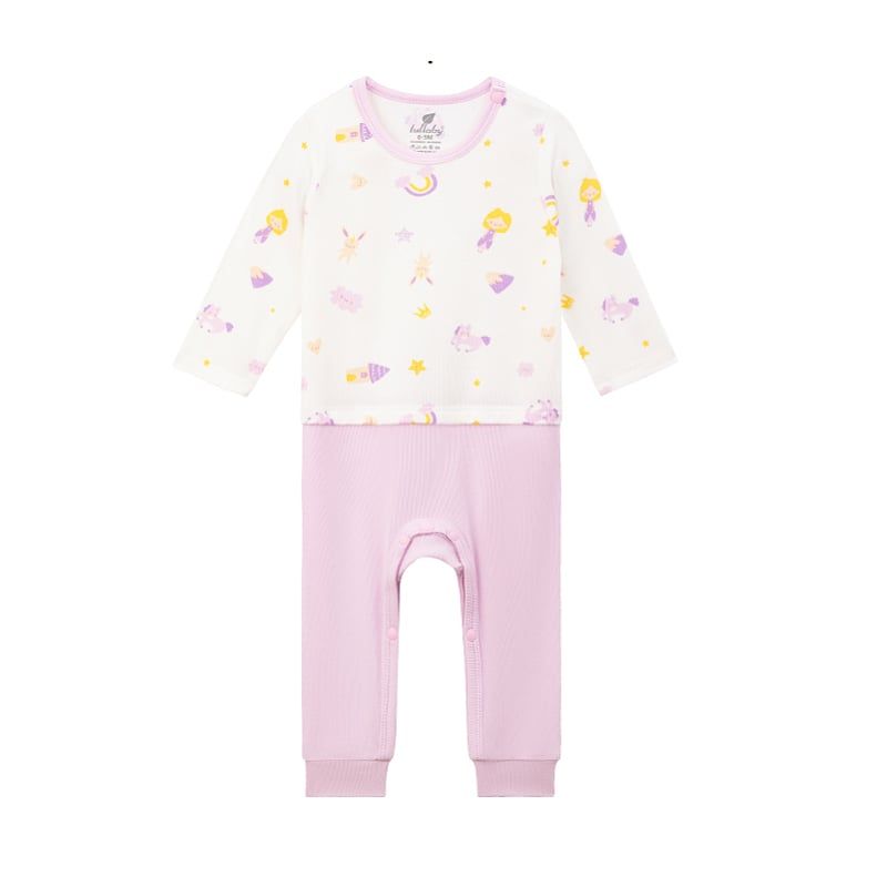 Sleepsuit Lullaby NH719R - Trắng in tím