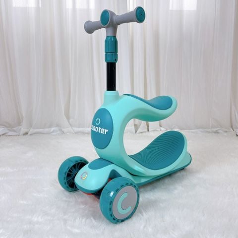 Xe scooter 3in1 màu xanh