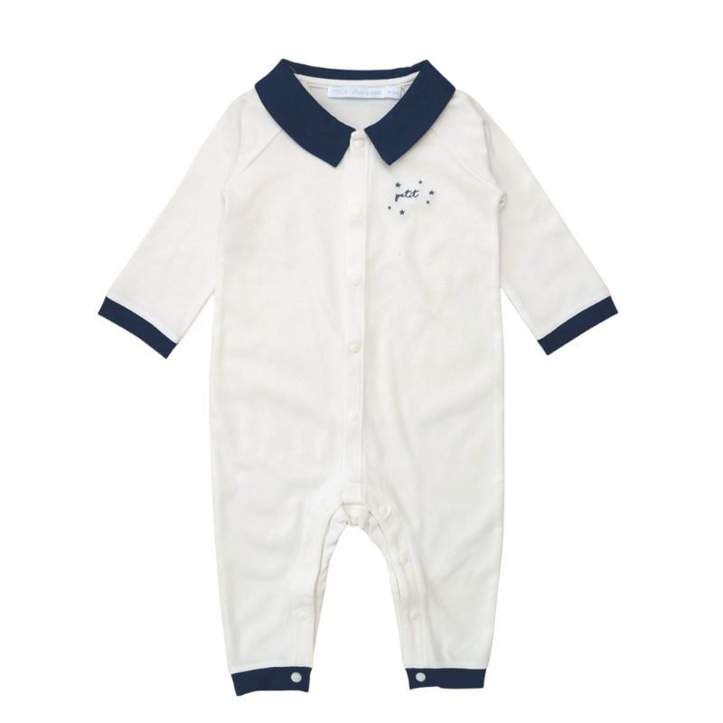 BODY DÀI NOUS TRẮNG PHỐI XANH THÊU TRANG TRÍ