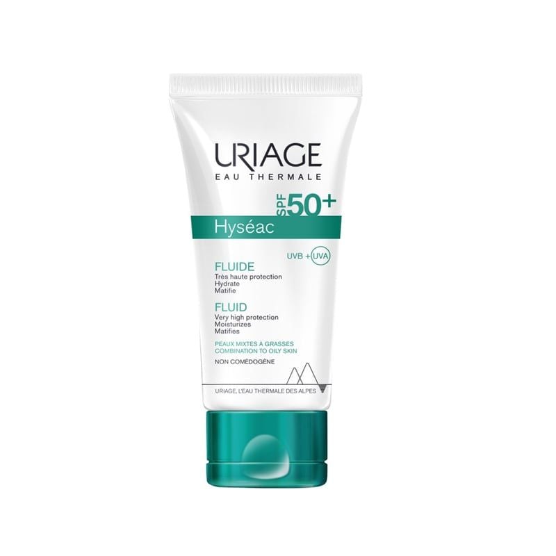 SỮA CHỐNG NẮNG URIAGE HYSÉAC SPF50+ UVB+UVA FLUIDE CHO DA DẦU, MỤN SPF50+ TUÝP 50ML