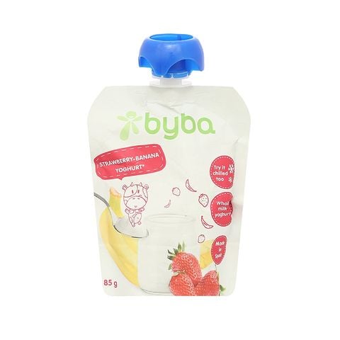 Sữa chua Byba vị dâu chuối túi 85g