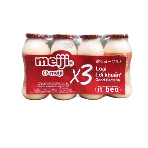 Sữa chua uống Meiji cam 85 ml lốc 4 chai