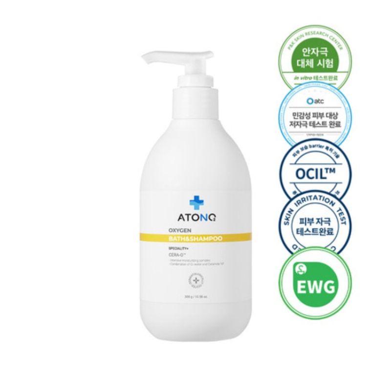SỮA TẮM GỘI 2-IN-1 OXYGEN ATONO2 DỊU NHẸ CHO BÉ TỪ 0M+ 300G