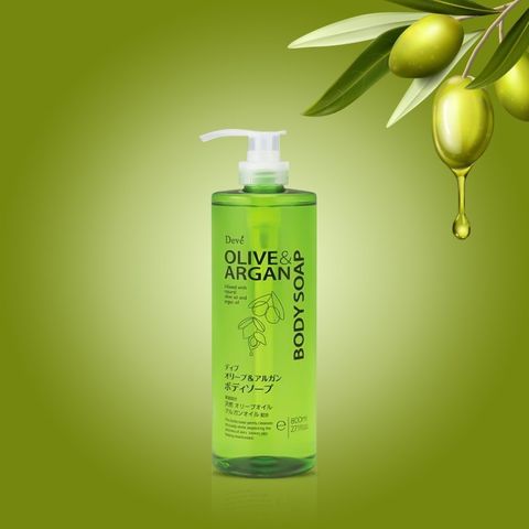 Sữa tắm chiết xuất từ Argan và dầu Oliu Deve 800ml