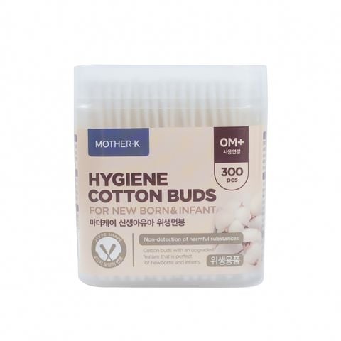 Tăm bông sơ sinh 1 đầu xoắn Mother-K Hàn Quốc 300c