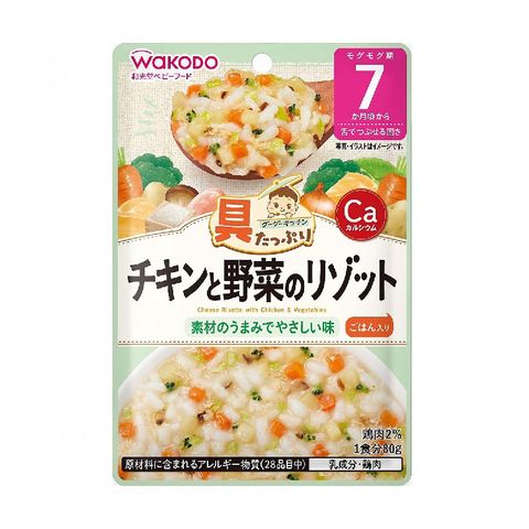 Cháo Wakodo gà bằm rau củ 7M 80g
