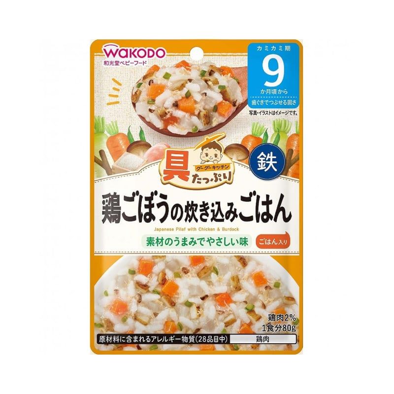 THỰC PHẨM WAKODO CHÁO THỊT GÀ GOBO 9M 80G