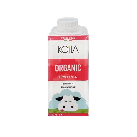 Thực phẩm bổ sung: Sữa bò hữu cơ ít béo Koita 200ml