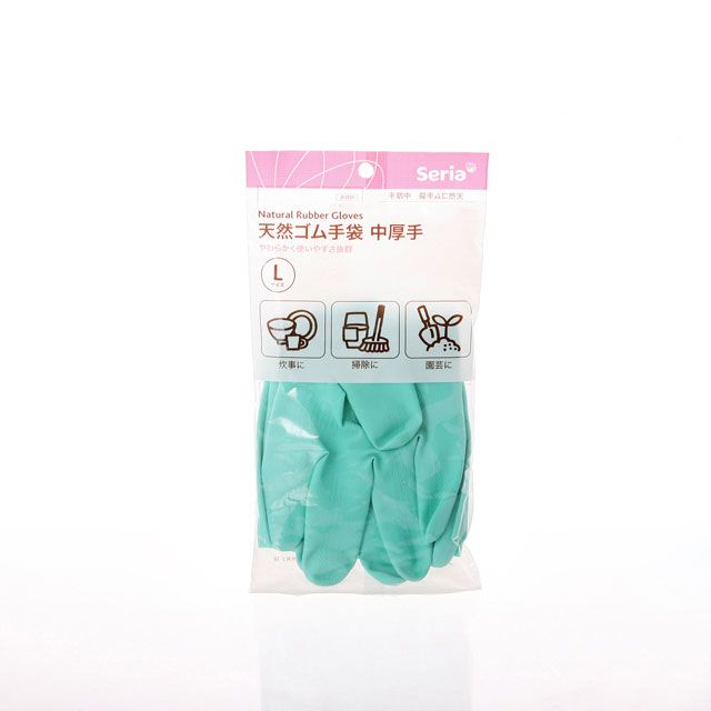 Bao tay cao su kháng khuẩn Seria size L loại mỏng màu xanh - 662