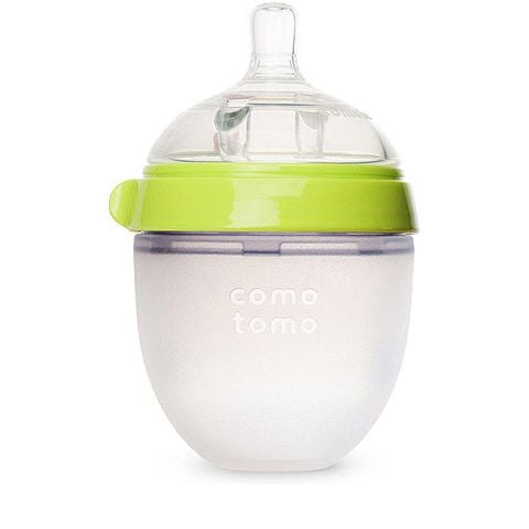 Bình sữa silicone Comotomo 150ml – Xanh