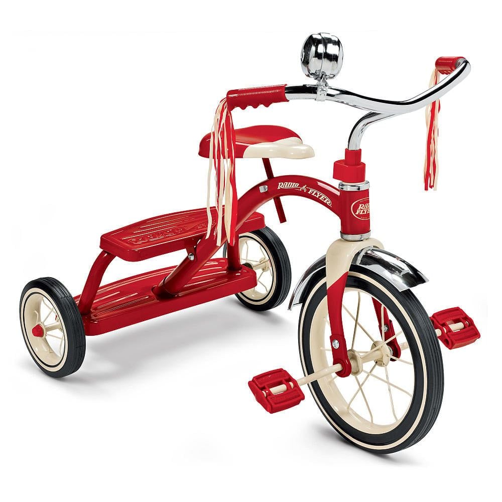 XE ĐẠP BA BÁNH TRẺ EM RADIO FLYER CLASSIC RED DUAL DECK TRICYCLE