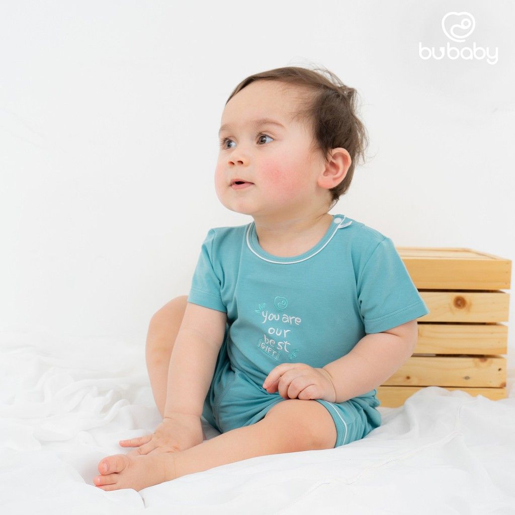 BU BOC004.01Bộ cài vai cộc tay Buganik Imprint Xanh