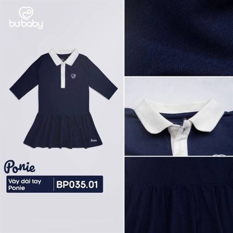 Váy dài tay Bu Baby Ponie Navy BP035.01S06MC78