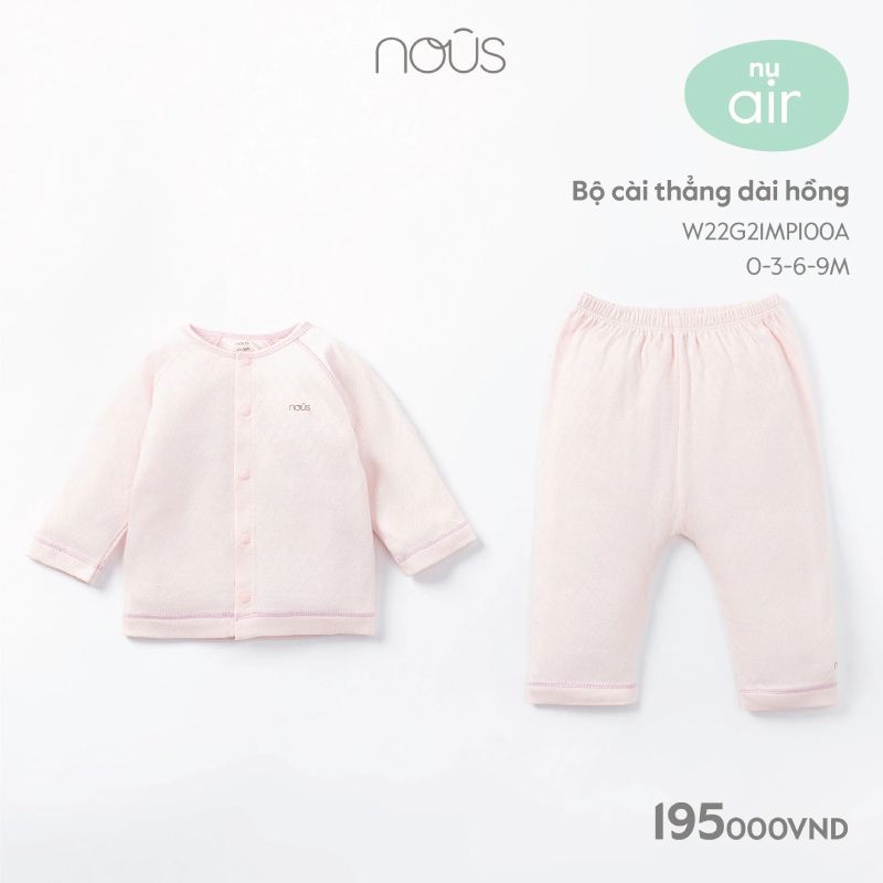 Bộ Nous cài thẳng dài hồng