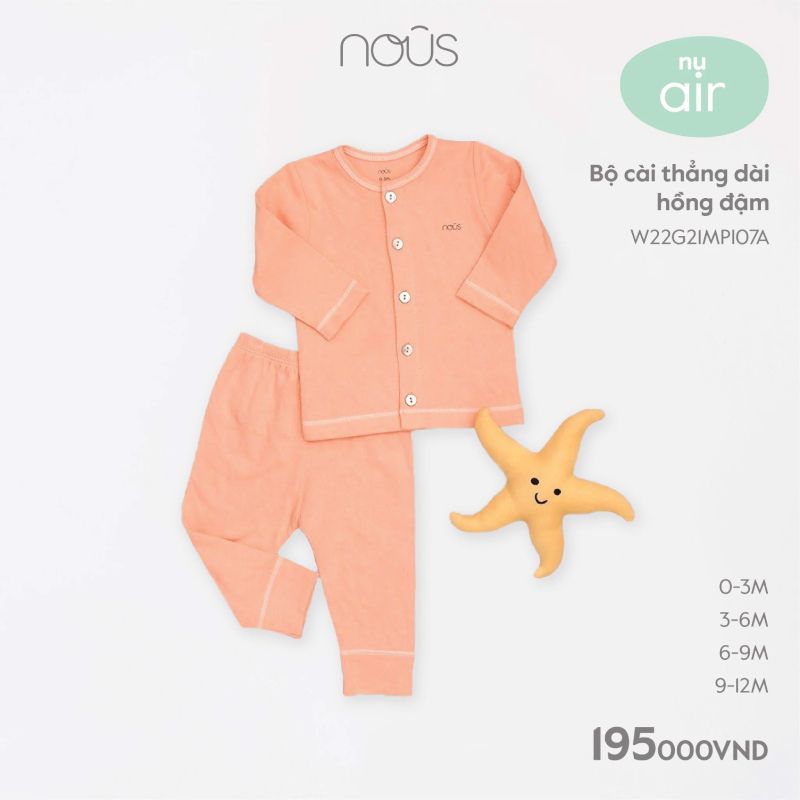 Bộ Nous cài thẳng dài hồng đậm