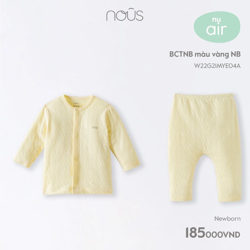 Bộ cài thẳng Nous màu vàng NB