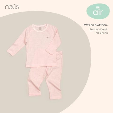 Bộ Nous chui đầu air màu hồng