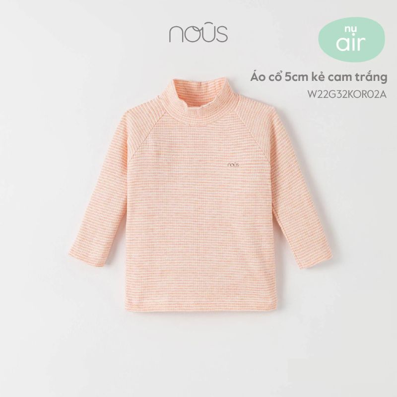 ÁO CỔ 5CM NOUS KẺ CAM TRẮNG