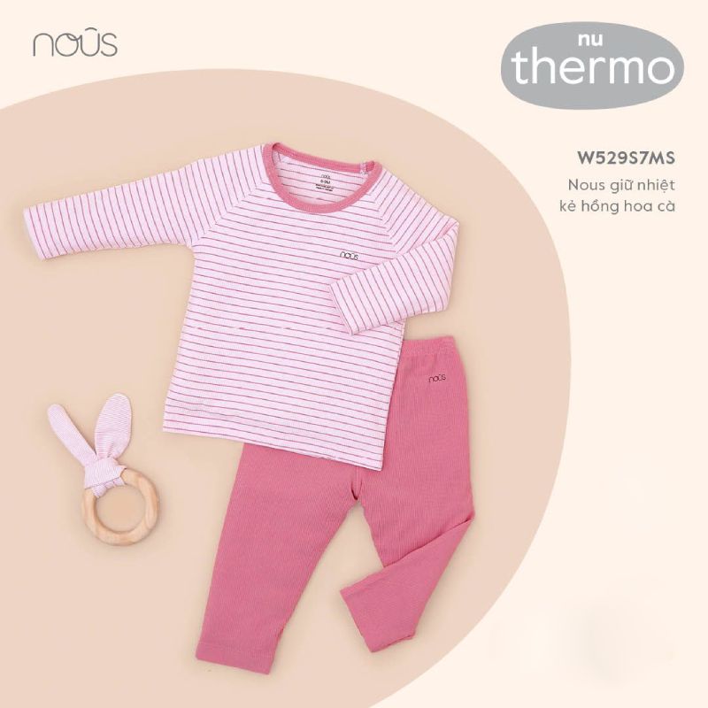 BỘ NOUS GIỮ NHIỆT KẺ HỒNG HOA CÀ