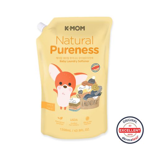 Nước xả vải sơ sinh hữu cơ K-mom Hàn Quốc 1300ml