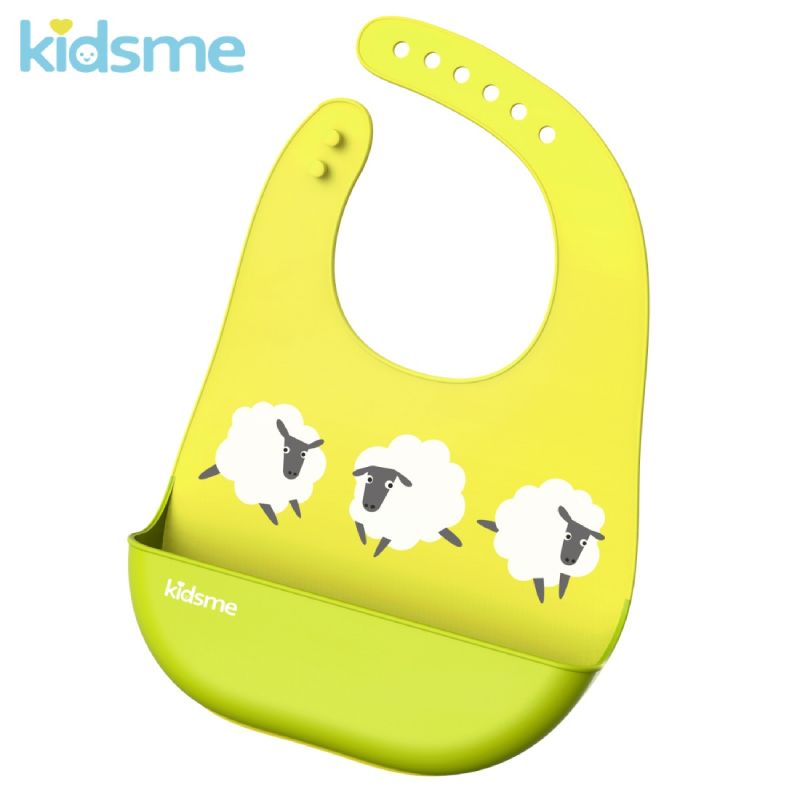 Yếm ăn silicone kidsme Màu chanh 120173